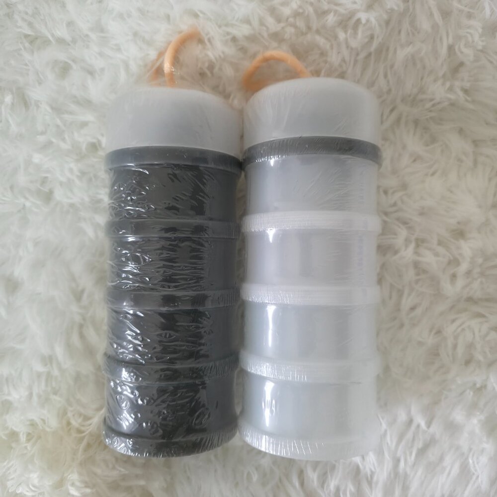 2x Protein Powder Containers Formula Dispenser, Practical, Portable Convenient